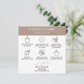Candle Care Instructions Kaart (Staand voorkant)