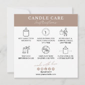Candle Care Instructions Kaart (Voorkant)