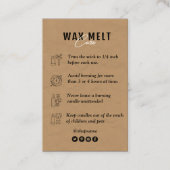 Candle Care Kraft Paper | Aangepaste Logo Hartelij Visitekaartje (Voorkant)