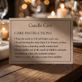 Candle Care Kraft Paper | Aangepaste Logo Hartelij Visitekaartje