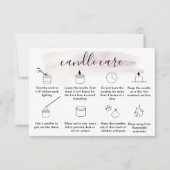 Candle Care Thank You Card Uw Logo QR-code toevoeg Bedankkaart (Voorkant)