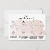 Candle Care Thank You Card Uw Logo QR-code toevoeg Bedankkaart (Voorkant)