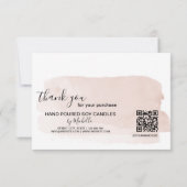 Candle Care Thank You Card Uw Logo QR-code toevoeg Bedankkaart (Achterkant)