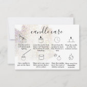 Candle Care Thank You Card Uw Logo QR-code toevoeg Bedankkaart (Voorkant)