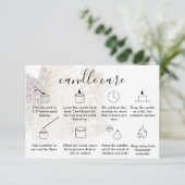 Candle Care Thank You Card Uw Logo QR-code toevoeg Bedankkaart (Staand voorkant)