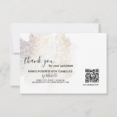 Candle Care Thank You Card Uw Logo QR-code toevoeg Bedankkaart (Achterkant)