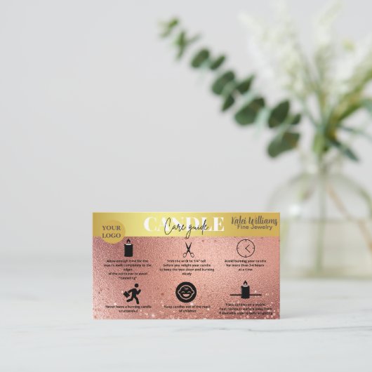 Candle Care Visitekaartje (Staand voorkant)