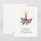 Candle Christmas Kaart (Voorkant / Achterkant)