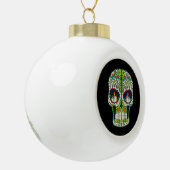 Candle Eyes Tattoo Mexican Sugar Skull Keramische Bal Ornament (Links)