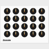 Candle Flame 2 Ronde Sticker (Vel)