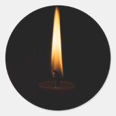 Candle Flame 2 Ronde Sticker (Voorkant)