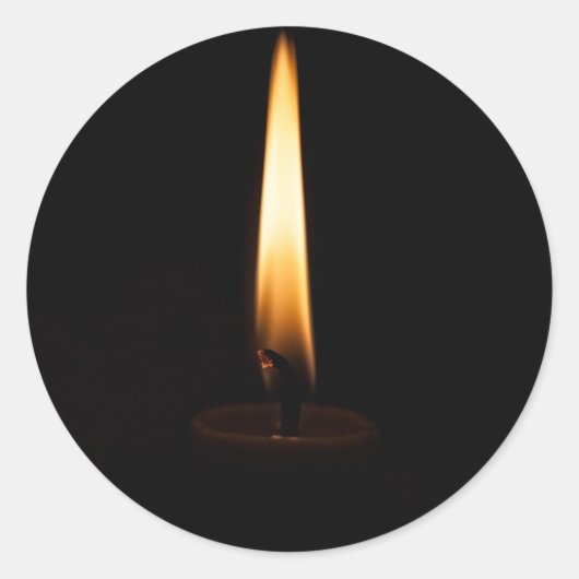 Candle Flame 2 Ronde Sticker (Voorkant)