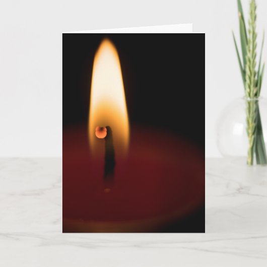 Candle Flame Blank Wenskaart Kaart (Voorkant)
