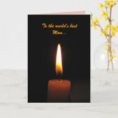 Candle Flame Moederdag Kaart (Gele Bloem)