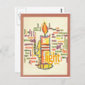 Candle Flame Word Cloud Art Print Briefkaart (Voorkant / Achterkant)