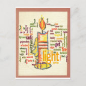 Candle Flame Word Cloud Art Print Briefkaart (Voorkant)