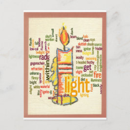 Candle Flame Word Cloud Art Print Briefkaart