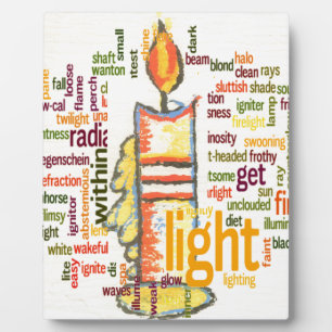 Candle Flame Word Cloud Art Print Fotoplaat