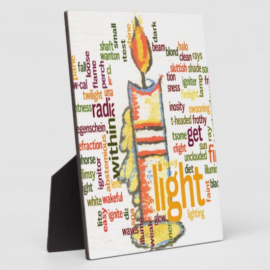 Candle Flame Word Cloud Art Print Fotoplaat (Zijkant)