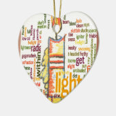 Candle Flame Word Cloud Art Print Keramisch Ornament (Links)