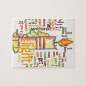 Candle Flame Word Cloud Art Print Legpuzzel (Horizontaal)