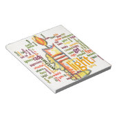 Candle Flame Word Cloud Art Print Notitieblok (Schuin)