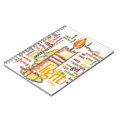 Candle Flame Word Cloud Art Print Notitieboek (Linkerzijde)