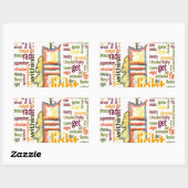 Candle Flame Word Cloud Art Print Rechthoekige Sticker (Vel)