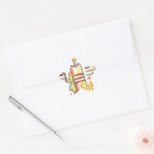Candle Flame Word Cloud Art Print Ster Sticker (Envelop)