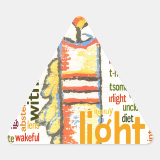 Candle Flame Word Cloud Art Print Sticker (Voorkant)