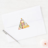Candle Flame Word Cloud Art Print Sticker (Envelop)