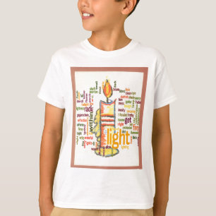 Candle Flame Word Cloud Art Print T-shirt