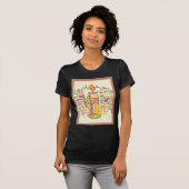 Candle Flame Word Cloud Art Print T-shirt (Voorkant volledig)