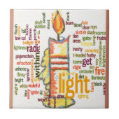 Candle Flame Word Cloud Art Print Tegeltje (Voorkant)