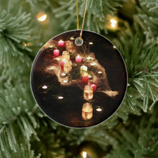 Candle Glow Keramisch Ornament – (Boom)