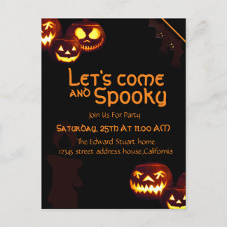 Candle Halloween Party Invitation Kaart