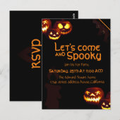 Candle Halloween Party Invitation Kaart (Voorkant / Achterkant)