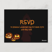 Candle Halloween Party Invitation Kaart (Achterkant)