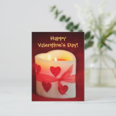 Candle Heart Valentijnsdag Briefkaart (Staand voorkant)