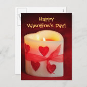 Candle Heart Valentijnsdag Briefkaart (Voorkant / Achterkant)
