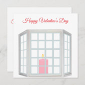 Candle in the Window Valentine’s Day Card Feestdagenkaart (Voorkant / Achterkant)