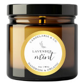 Candle Jar Gold Folie Effect Etiket Verpakking