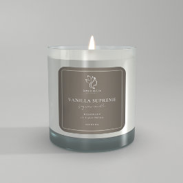 Candle Jar Label Minimalist Neutral Beige Beauty 