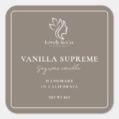 Candle Jar Label Minimalist Neutral Beige Beauty (Voorkant)