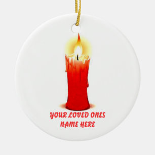 CANDLE, KERAMISCH ORNAMENT