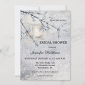 Candle Lantern Sneeuw Winter Vrijgezellenfeest Kaart (Voorkant)