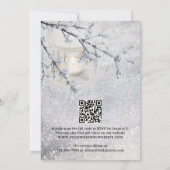 Candle Lantern Sneeuw Winter Vrijgezellenfeest Kaart (Achterkant)