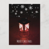 Candle Lantern Snowflakes kerst Feestdagenkaart (Voorkant)