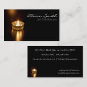 Candle/light business cars visitekaartje (Voorkant / Achterkant)
