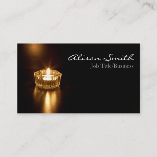 Candle/light business cars visitekaartje (Voorkant)